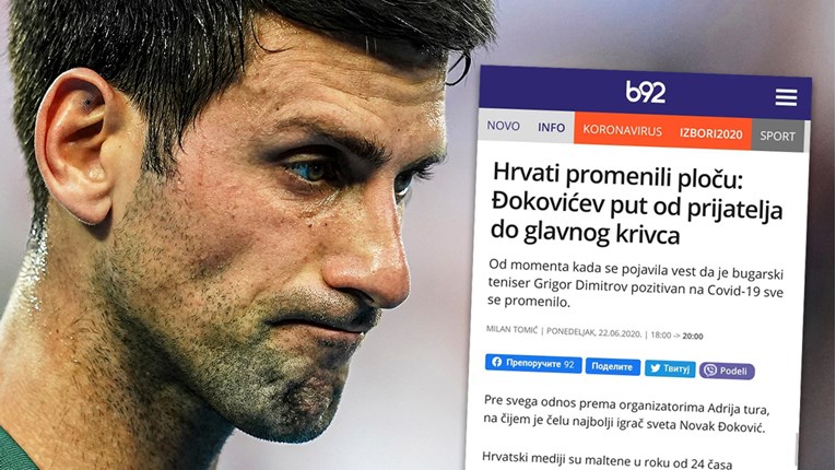 B92: Hrvati promijenili ploču. Đokovićev put od prijatelja do glavnog krivca