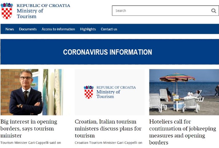 Pogledajte kako stranice Ministarstva turizma izgledaju nakon teksta Bradburyja