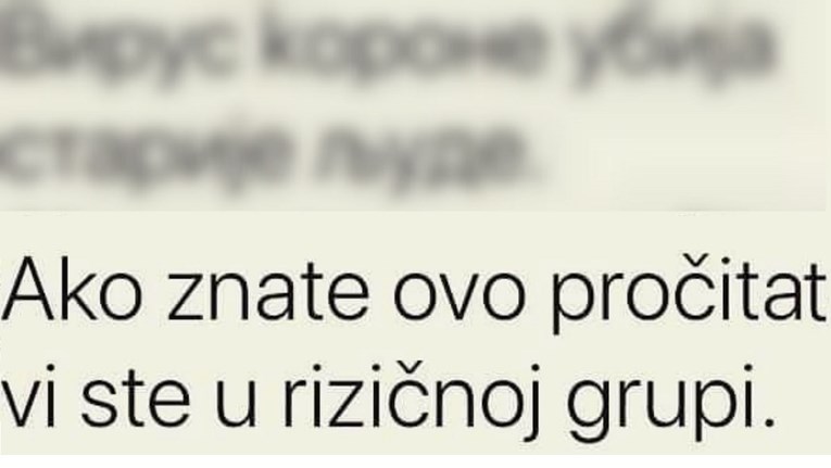Hrvati dijele šalu o koronavirusu: Ako znate ovo pročitati, vi ste u rizičnoj grupi