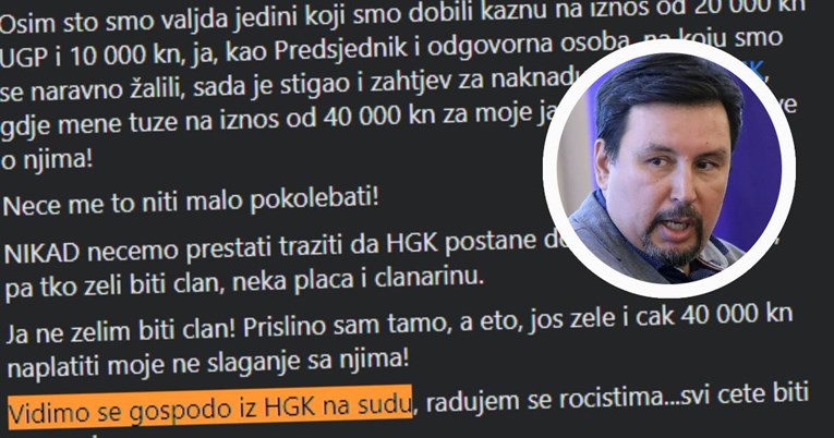 Bujas: HGK me tuži, traže 40 tisuća kuna