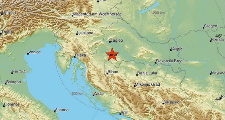 Potres magnitude 4.2 kod Gline