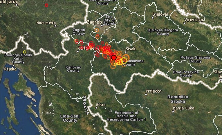 Tijekom noći nekoliko potresa u Petrinji, najjači 3.7 po Richteru