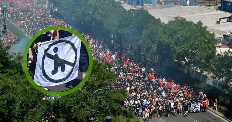 VIDEO Deseci tisuća Mađara marširali prema stadionu i protestirali protiv klečanja