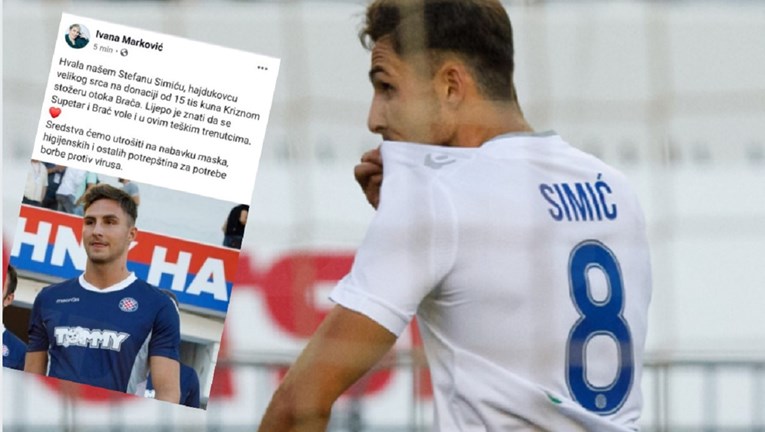 "Hvala hajdukovcu velikog srca." Simić donirao Supetru za borbu s koronavirusom