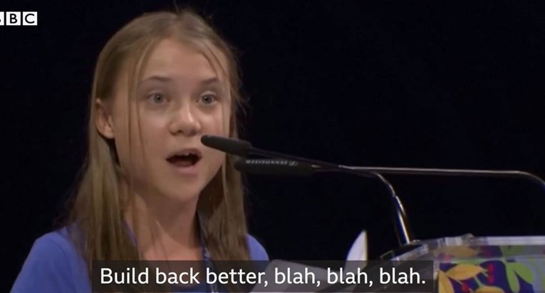 VIDEO Pogledajte kako je Greta ismijala svjetske lidere: "Bla, bla, bla"
