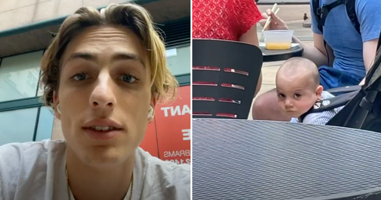 Tip uočio da beba zuri u njega pa se zapitao što nije u redu