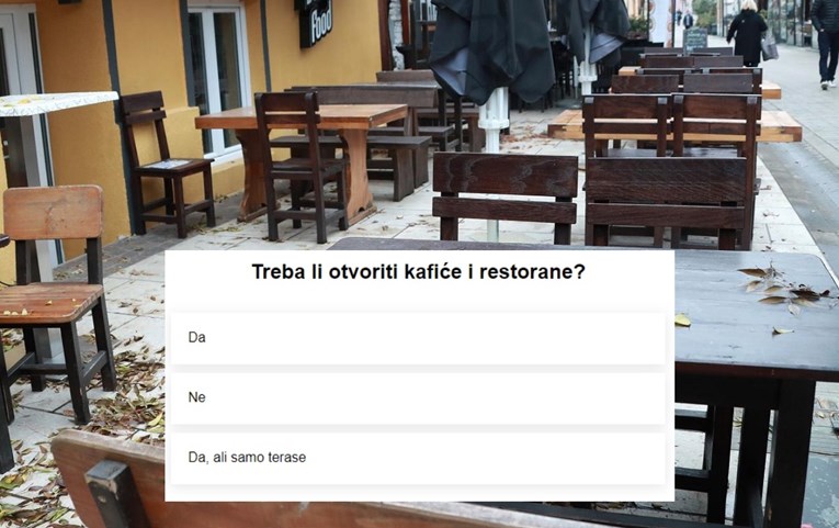 ANKETA Treba li Stožer otvoriti kafiće i restorane