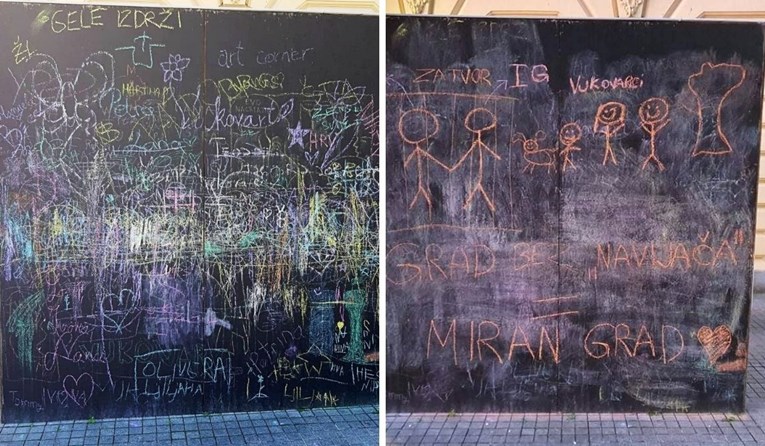 FOTO U Vukovaru prebrisali ustaško U i podršku BBB-ovcu, osvanule poruke "navijačima"