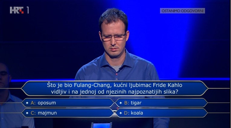 Otvorio pitanje za 250 tisuća kuna u Milijunašu i odustao, biste li vi znali odgovor?