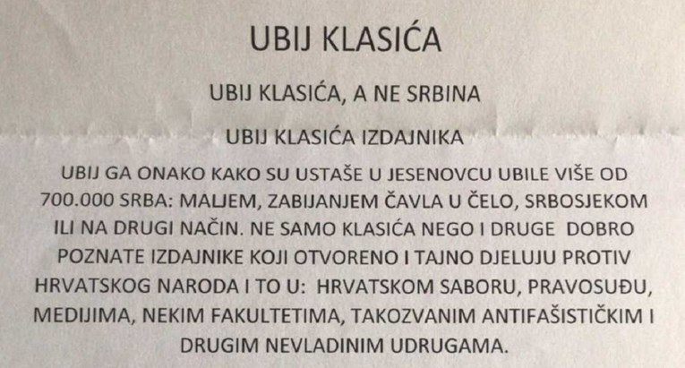 Povjesničar Klasić u pismu dobio jezivu prijetnju smrću