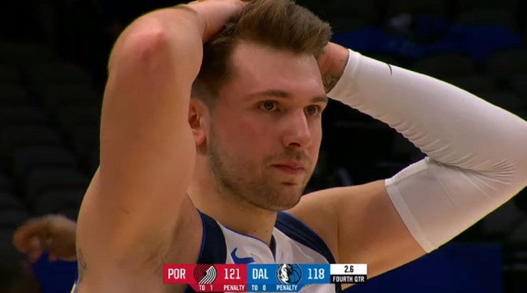 Izraz Dončićevog lica govori sve. Odigrao jednu od partija života pa postao tragičar