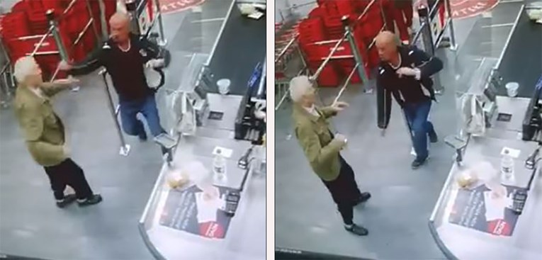 Snimka iz Osijeka postala hit, dva starija lika se potukla na blagajni u trgovini