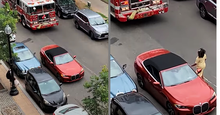 VIDEO BMW-om spriječila prolazak, pogledajte što su joj napravili vatrogasci
