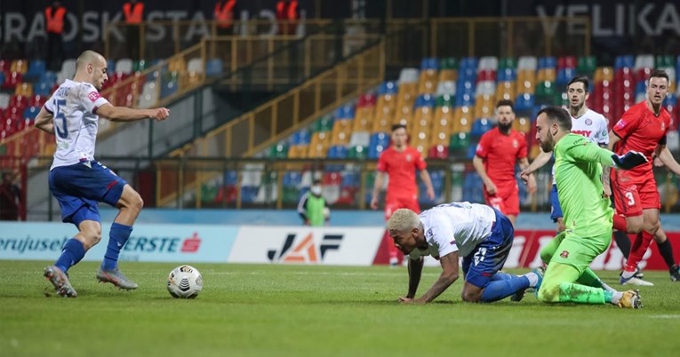 GORICA - HAJDUK 1:1 Nevjerojatni promašaji Jaira i Lovrića u dobroj utakmici
