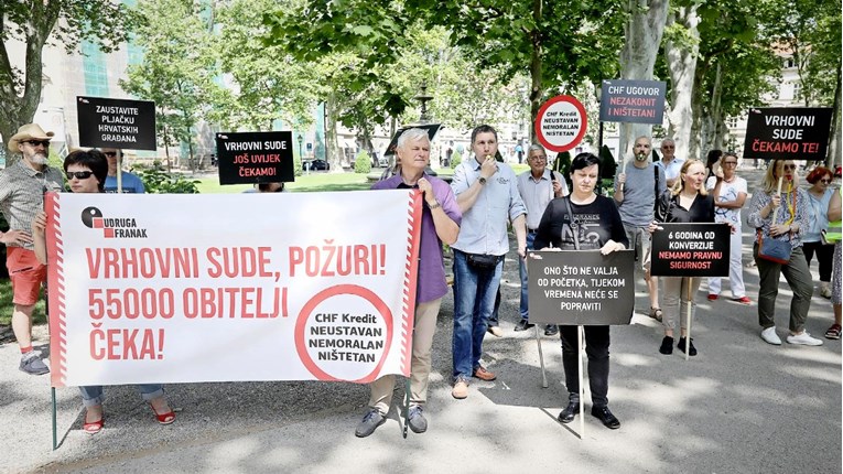 Udruga Franak traži da Vrhovni sud žurno riješi pitanja kredita u švicarcima