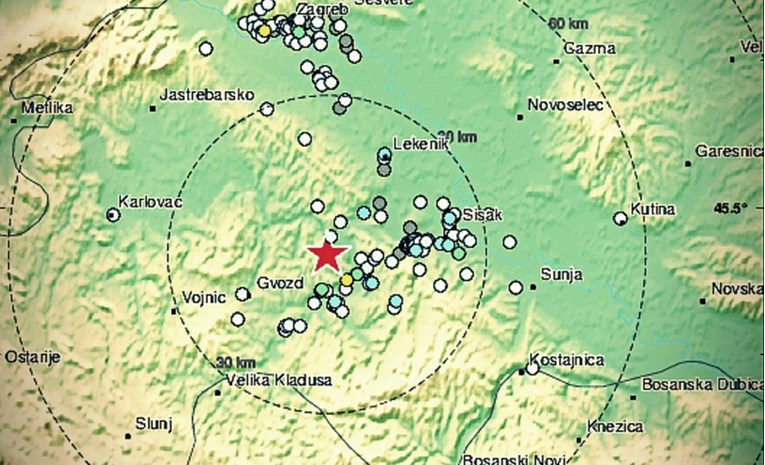 Potres od 3.4 kod Petrinje