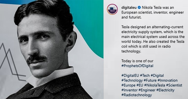 Iz Europske komisije objavili da je Tesla "srpsko-američki znanstvenik" pa obrisali