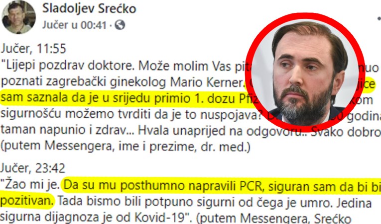 Liječnička komora o izjavi Sladoljeva: Ne pamtimo ovakav nemoralan postupak