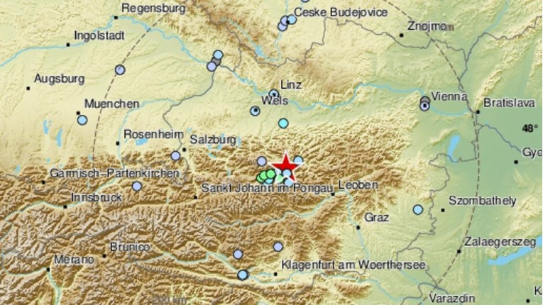 Potres magnitude 4.5 zatresao Austriju, epicentar je bio u Štajerskoj