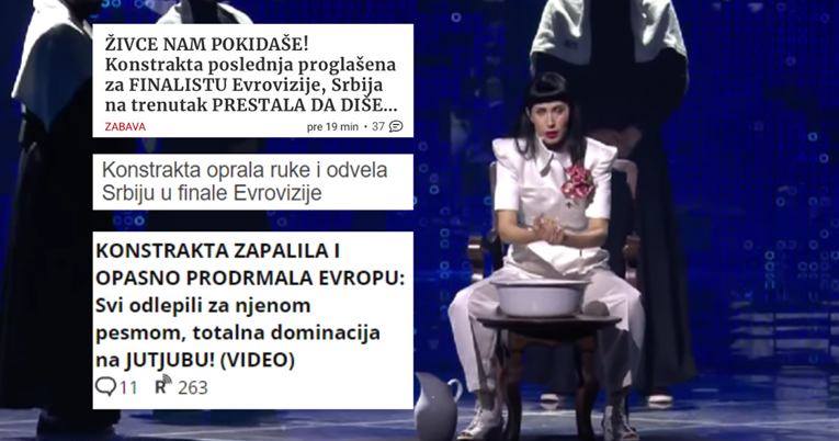 Ovo su naslovnice srpskih portala nakon Konstraktinog prolaska u finale