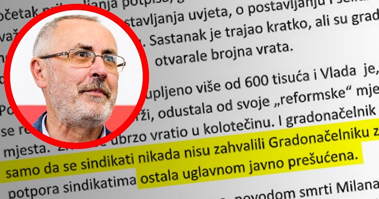 Školski sindikat nahvalio Bandića