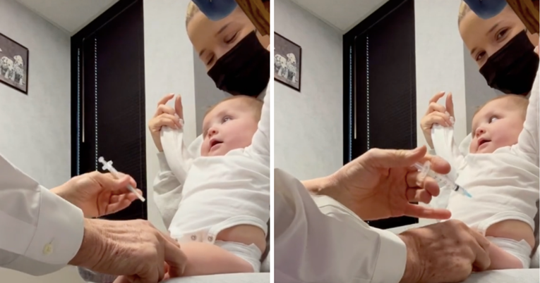 Beba nije pustila suzu zbog načina na koji ju je doktor cijepio