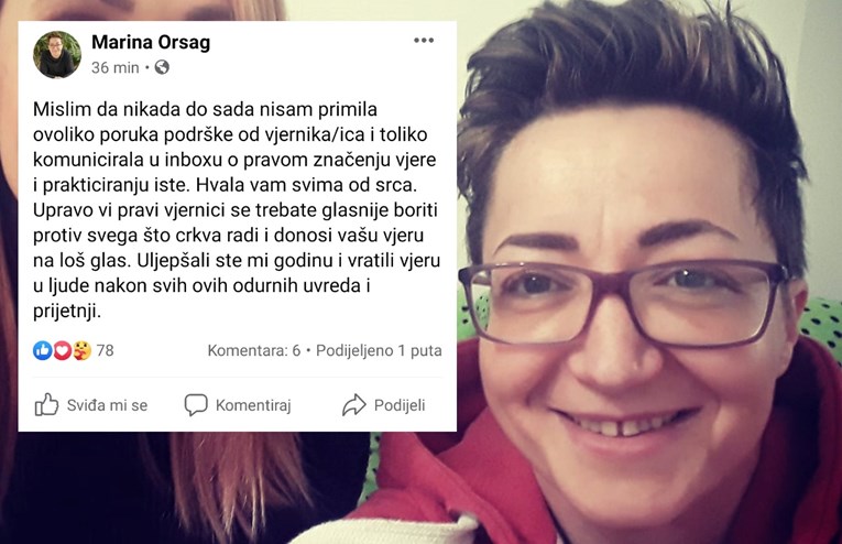 Marina Orsag: Nikada do sada nisam primila ovoliko poruka podrške od vjernika