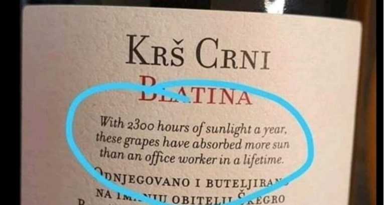 Boca vina iz Ljubuškog postala hit na Redditu zbog onog što piše na etiketi