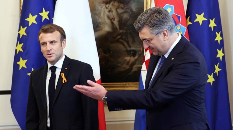 Macron na Twitteru spomenuo Milanovića i Plenkovića