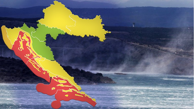 Na snazi crveni alarm za Jadran, upozorenja i za druge dijelove zemlje