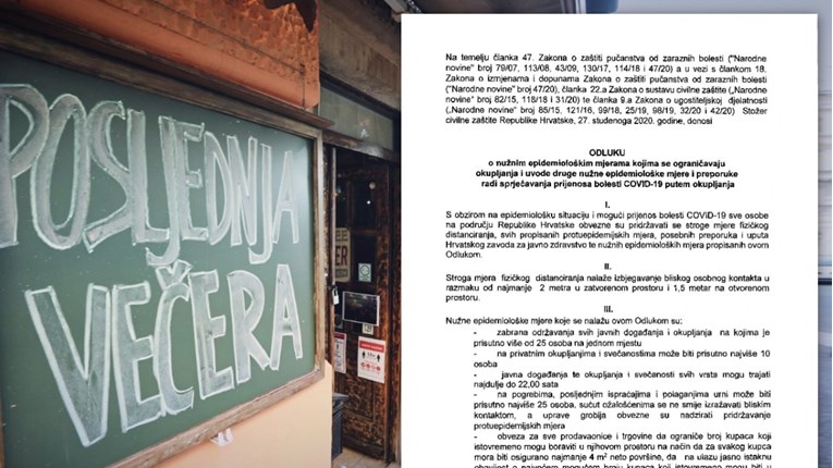 Stožer objavio cijeli popis novih strogih mjera koje stupaju na snagu u ponoć