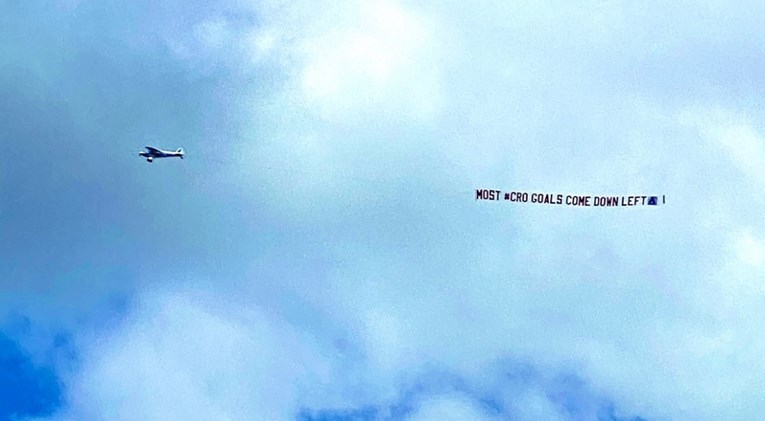 Trening Engleske prekinuo avion s porukom o Hrvatskoj. Pogledajte što je pisalo