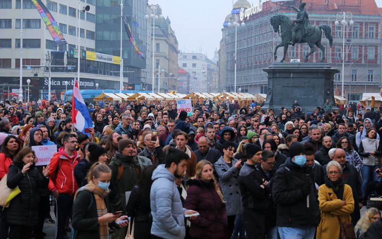VIDEO Teorije zavjere o koroni na prosvjedu u Zagrebu, Božinović ga komentirao