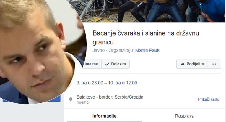 Splitski vijećnik na Fejsu organizira bacanje čvaraka na granicu zbog migranata