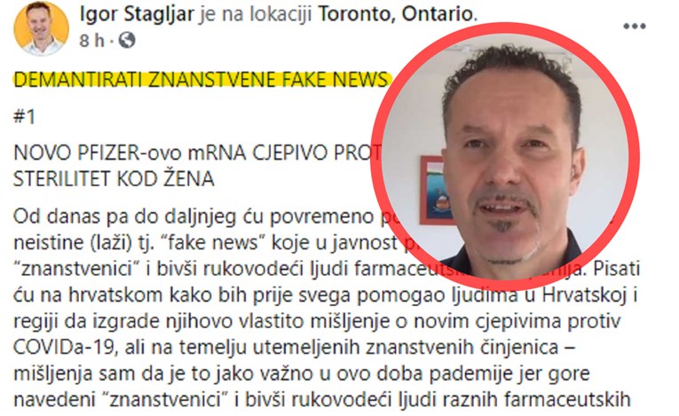 Bivši djelatnik Pfizera širi priče o cjepivu i neplodnosti. Štagljar: To je laž