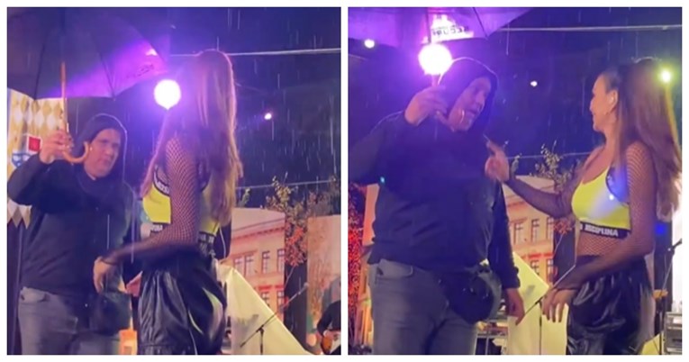VIDEO Severina iznenadila tjelohranitelja u Vinkovcima, ostao je u čudu