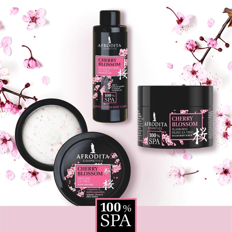 Nova linija Afrodite: 100% SPA CHERRY BLOOSOM inspirirana japanskim beauty ritualima
