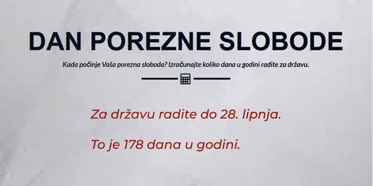 Dan porezne slobode: Od danas do kraja godine radite za sebe, sve dosad otet će vam