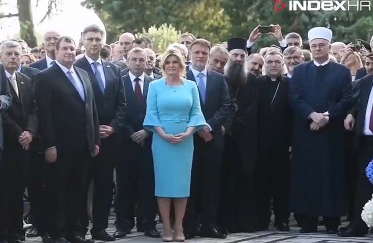 VIDEO Na Kolindinom prijemu za Dan državnosti orila se Thompsonova pjesma