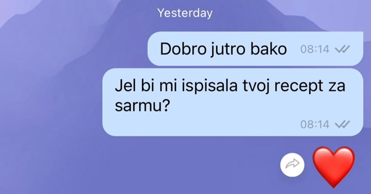 Djevojka baku zamolila recept za sarmu, odgovor je urnebesan