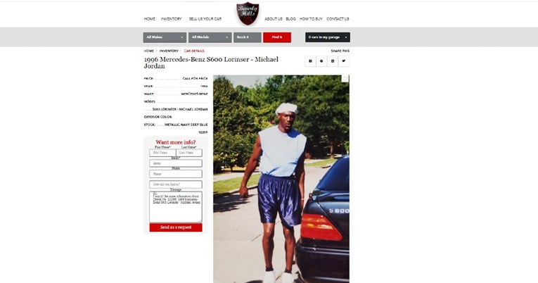 Prodaje se Mercedes čiji je vlasnik bio Michael Jordan, cijena je zanimljiva