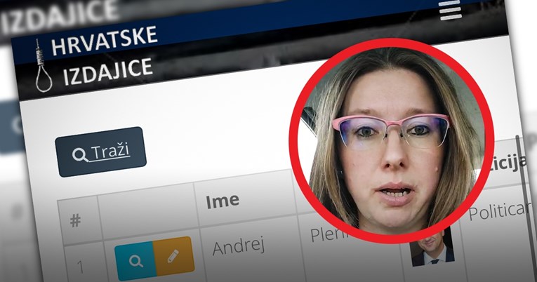 Širi se stranica Hrvatske izdajice, logo je omča. Učiteljica zove da se upisuje ljude
