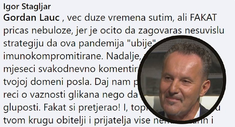 Štagljar napao Lauca na Fejsu: Fakat pričaš nebuloze, pretjerao si
