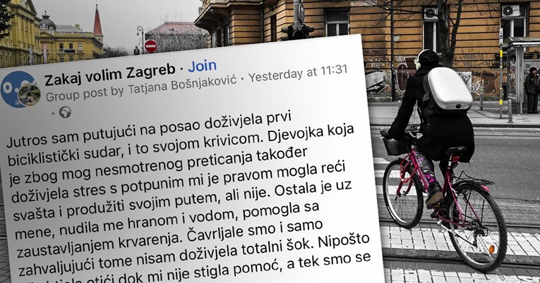 Zagrepčanka se sudarila s vozačicom bicikla, reakcija cure je ostavila bez teksta