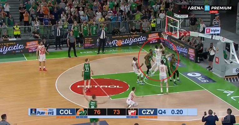 Ovo je koš koji je Zvezda zabila Cedeviti. NBA centar: Haha, jel moguće?