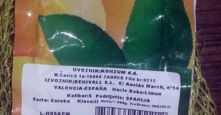 Opasnim imazalilom tretirane mandarine iz Hrvatske i limun iz Španjolske