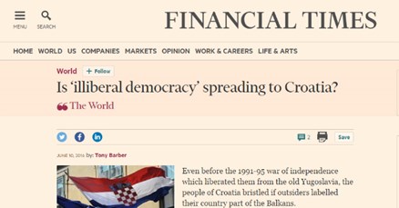 Financial Times: Hrvatska vlada je na izdahu, vode je sklepana koalicija i slabi premijer