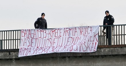 U Varaždinu transparent protiv Bajage: "Kreće armija najjača na svetu u osvetu..."