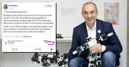 Atlantic Grupa donirala 5000 dolara za novi Bakićev projekt: "Upravo smo prešli naš cilj!"