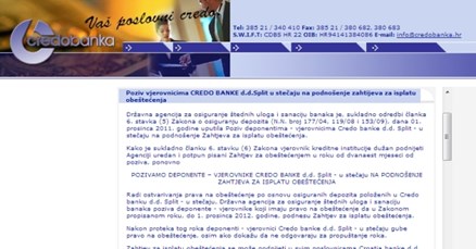 Dignuta optužnica: Vlasnici izvukli 300 milijuna kuna i upropastili Credo banku i štediše